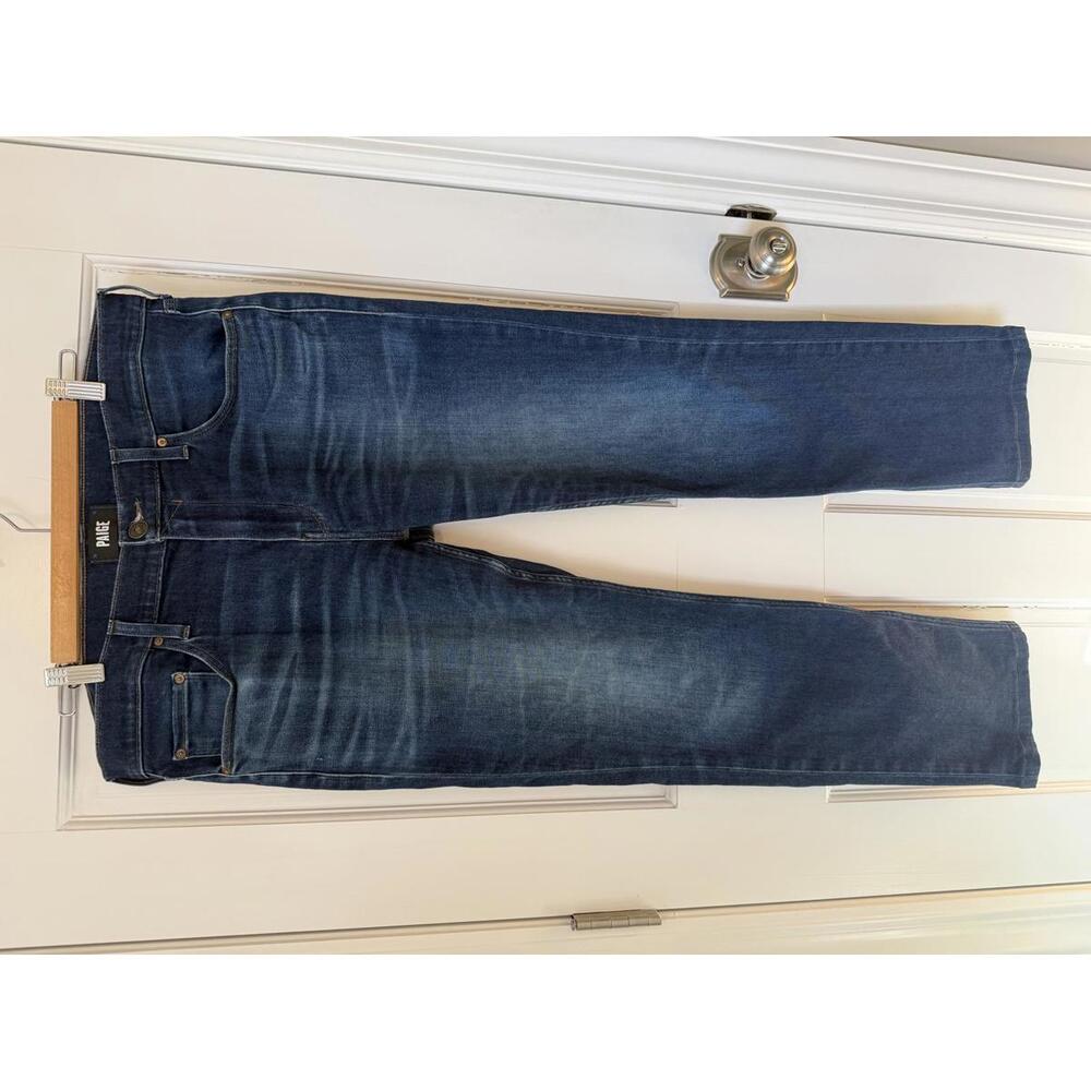 PAIGE Men's Federal Slim Straight Fit Jeans Size 34x37ish Blue Fairchild Stretch
